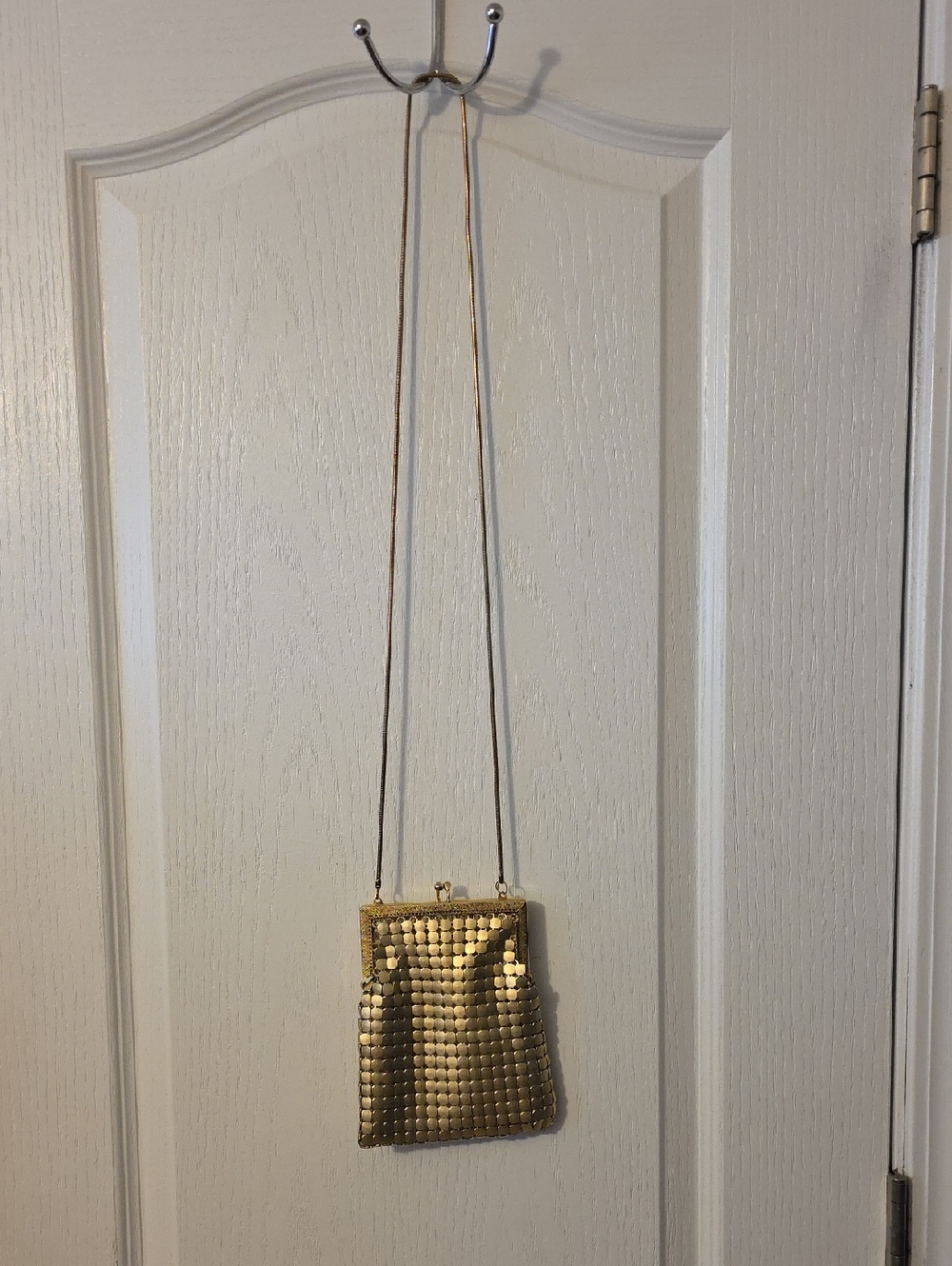 Cache Gold Beaded Crossbody Bag - Elegant Evening Accessory
